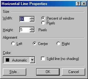 [Horizontal Line Properties window]