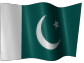 Medium animated Pakistani flag clip art for a white background