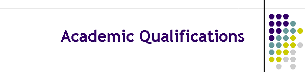 Academic Qualifications