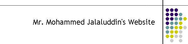 Mr. Mohammed Jalaluddin's Website