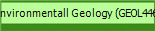 Environmentall Geology (GEOL446)