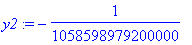 y2 := -1/1058598979200000*(3175200+1587600*x^2+3528...