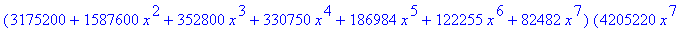 y2 := -1/1058598979200000*(3175200+1587600*x^2+3528...