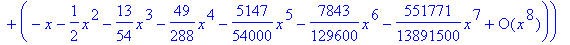 y(x) = _C1*(series(1+1/2*x^2+1/9*x^3+5/48*x^4+53/90...