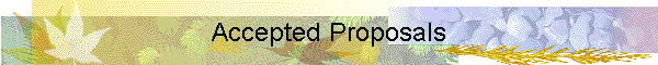 Accepted Proposals