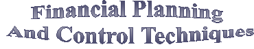 Financial Planning
 And Control Techniques
