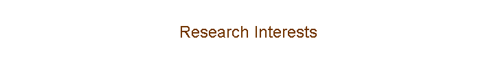Research Interests